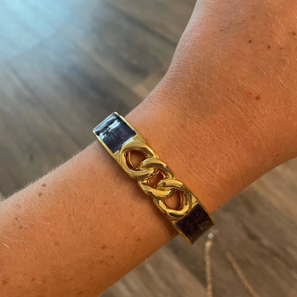 Purple and gold bracelet